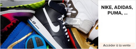 vente privée Nike, Adidas, Puma